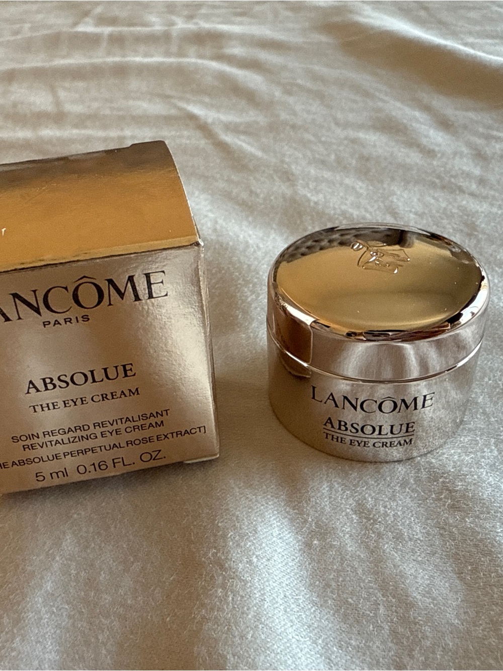 Lancome Absolue The Eye Cream Revitalizing with Rose Extracts 0.16oz / 5ml New